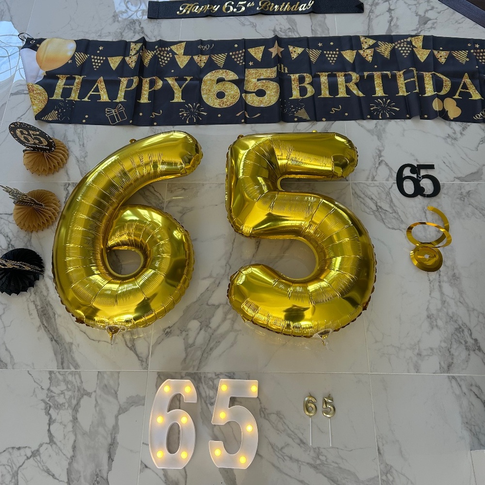 65th Birthday Party Decor